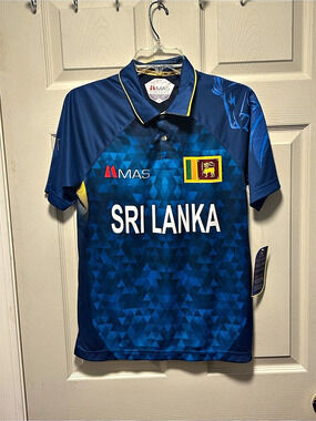 MAS Sri Lanka Cricket Jersey Men'Small Blue & Yellow Size Small NWT